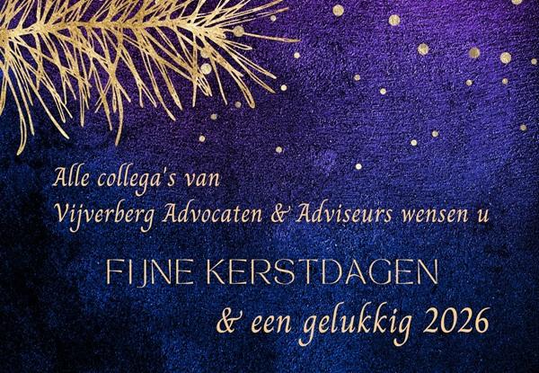 Fijne feestdagen namen Vijverberg